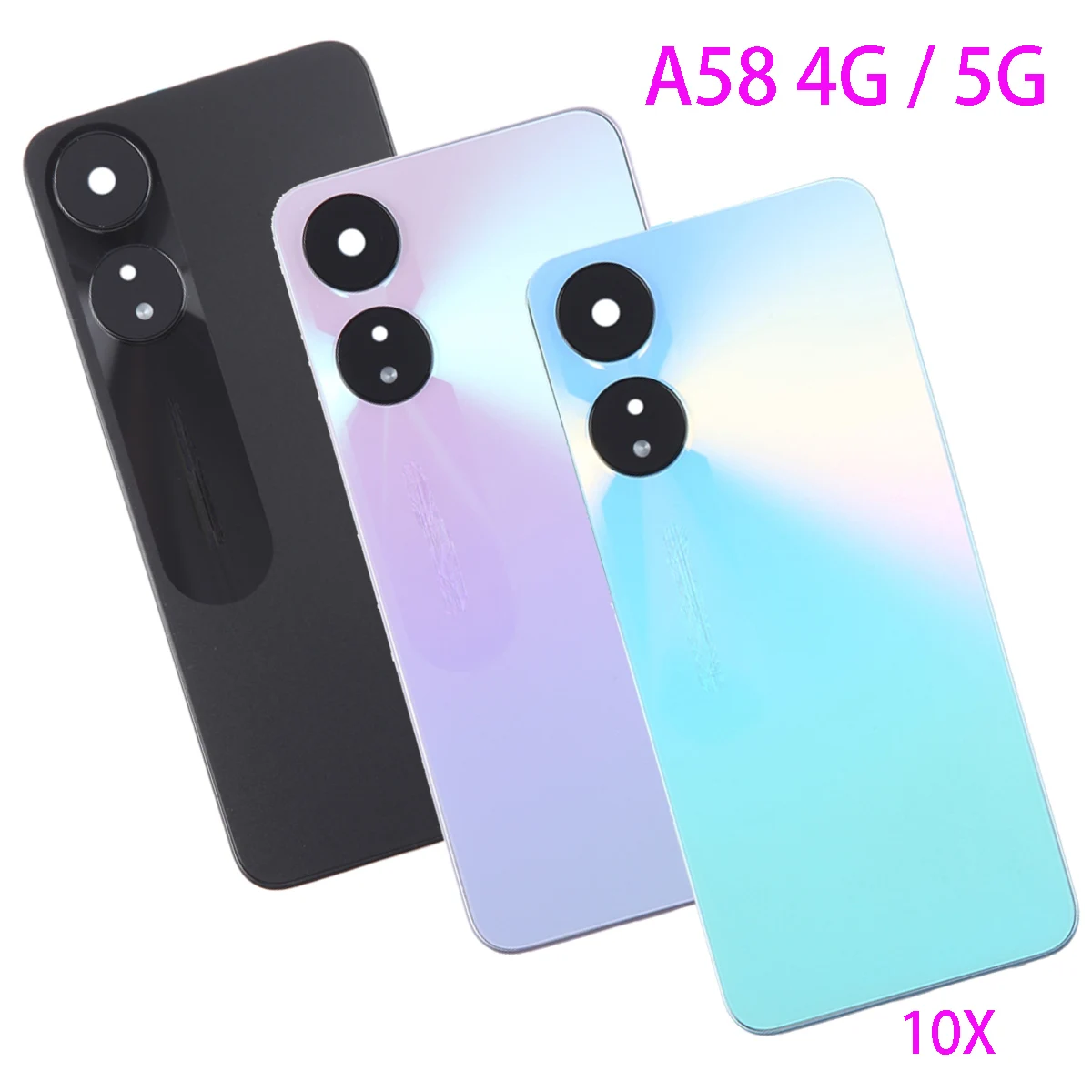 10PCS Zurück Batterie Abdeckung Panel Ersatz Kit Für OPPO A58 4G 5G CPH2577 Gehäuse Chassis Core Hinten körper Tür – Detail 1