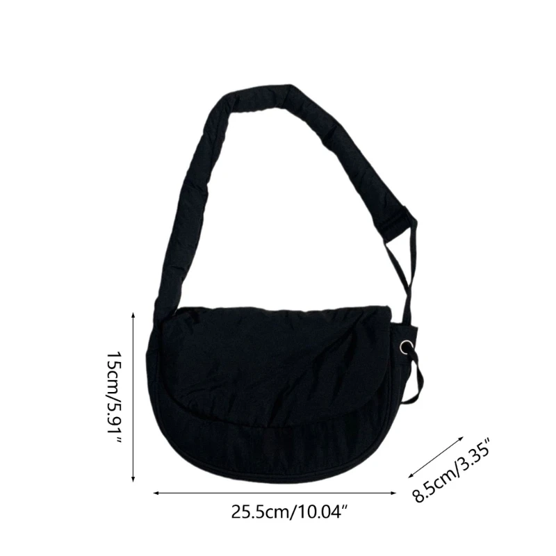 Bolinho massa cor sólida Bolsa Crossbody com versátil Bolsa Bolsa com alça ajustável