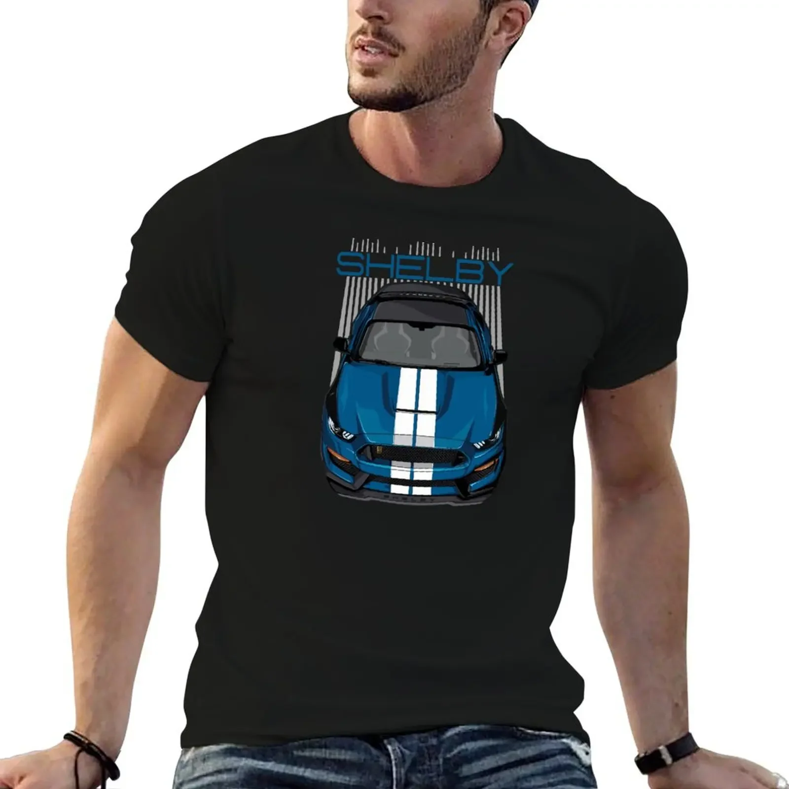 Shelby GT350 - Blue & White T-Shirt summer top sublime boys whites mens clothing