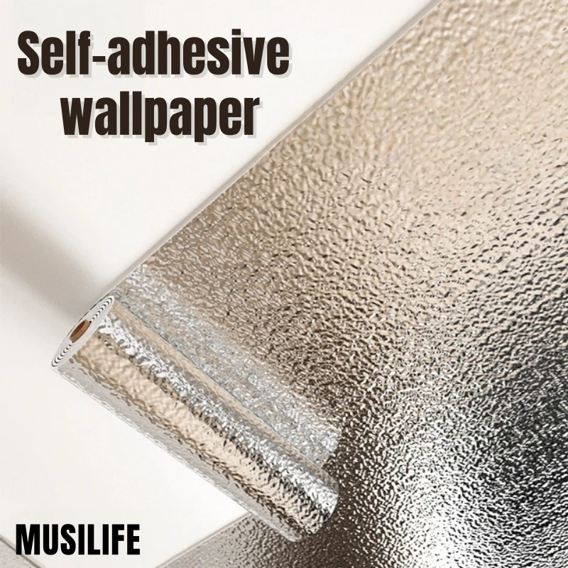Dikker schuim metallic textuur Peel en Stick PVC-behang voor muurbekleding Waterdichte zelfklevende muurstickers Home Decor