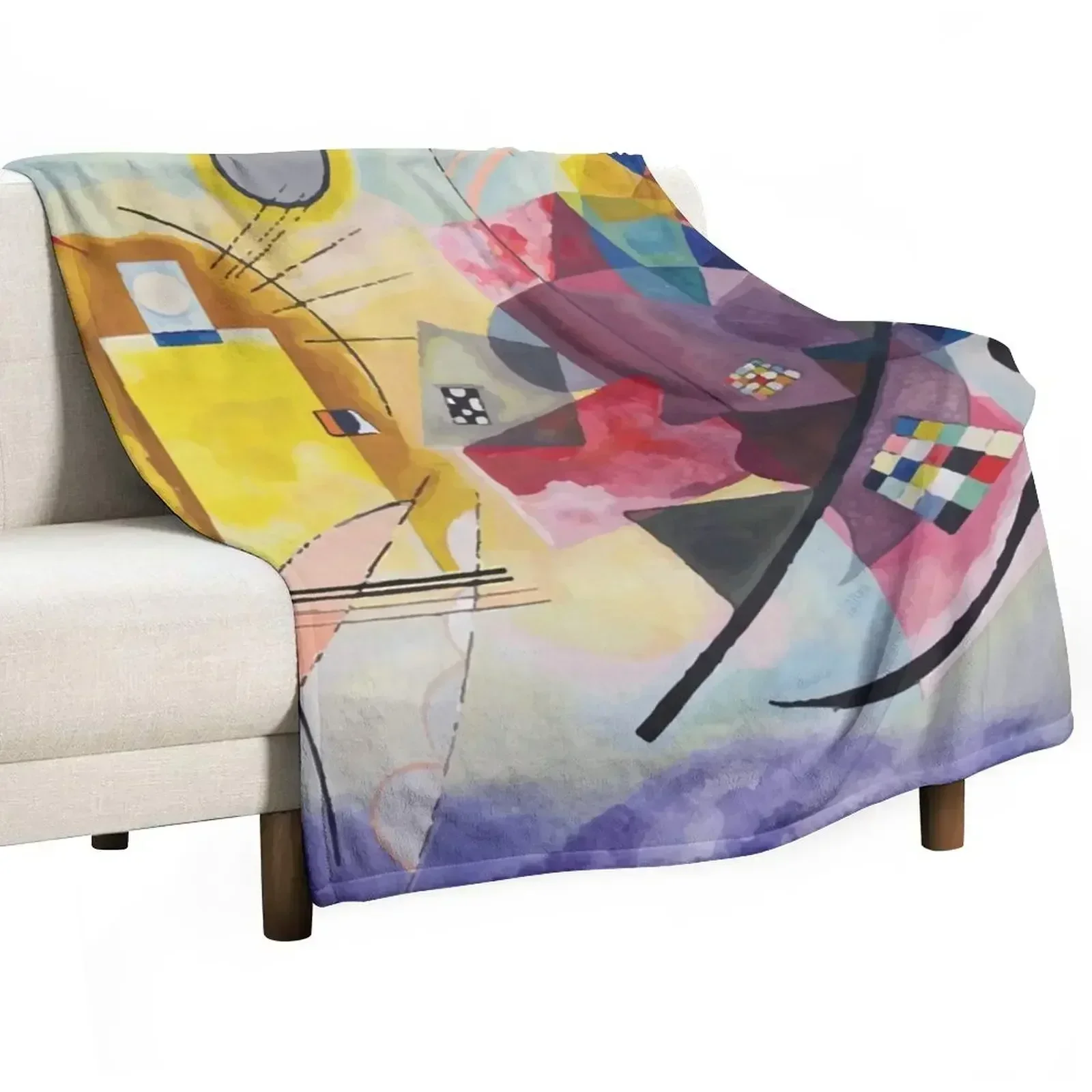 Wassily Kandinsky | Yellow-Red-Blue Throw Blanket Sofa Quilt Personalized Gift Tourist funny gift blankets ands Blankets