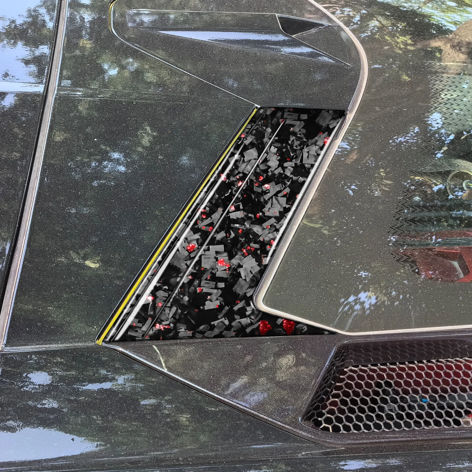 For Chevrolet Corvette C8 2020-2025 Forged Carbon Fiber External Roof Engine Hood Panel Cover Car Accessories Decoration Sticker