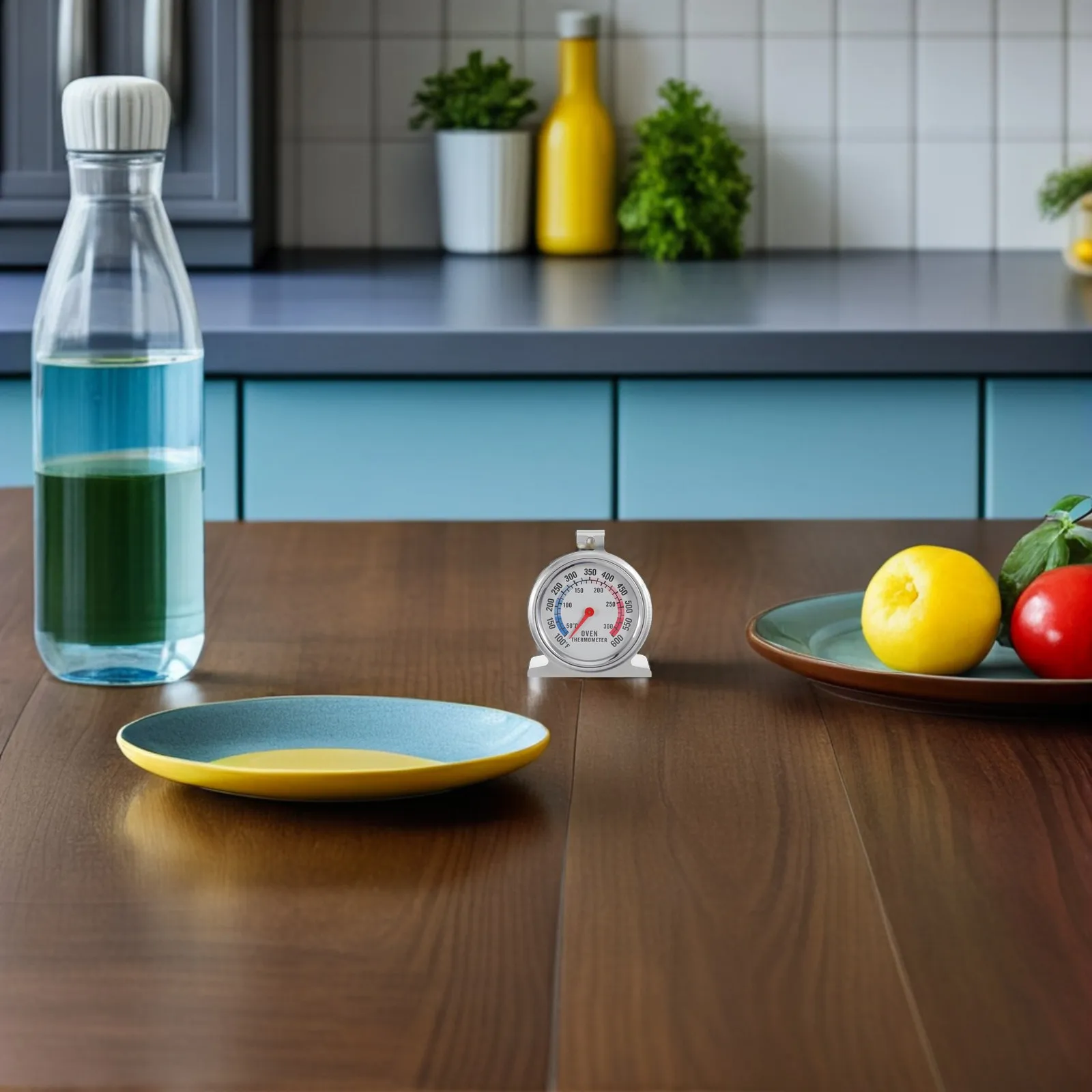 Termómetro de Acero Inoxidable para Horno, con Dial, para Hornos de Gas y Eléctricos, Resistente a Altas Temperaturas, Fácil de Limpiar, para Hornear, Asar, Ahumar y Cocinar