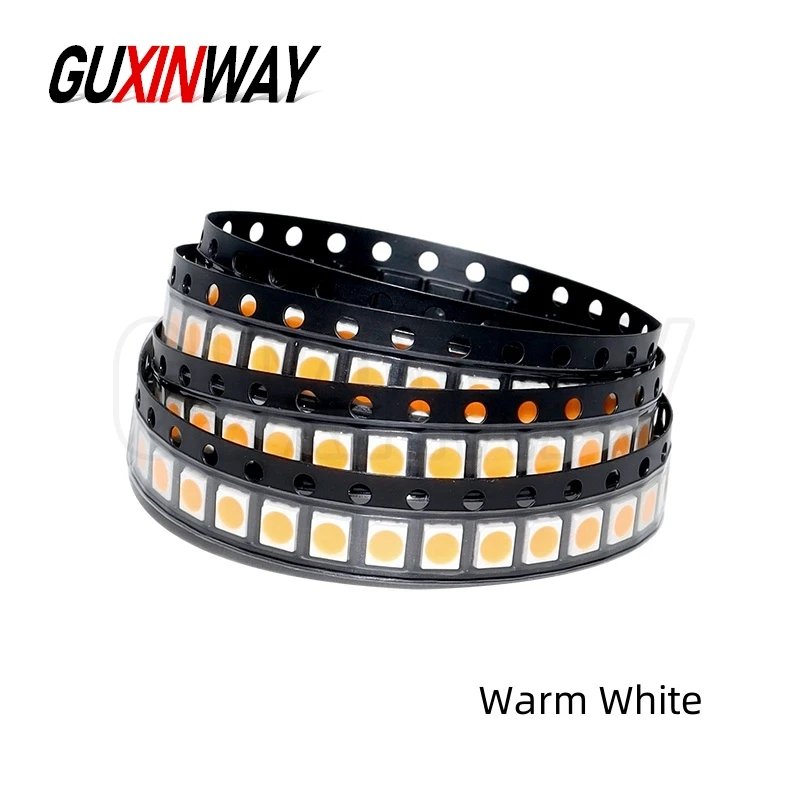 100 قطعة SMD 2835 أبيض/أبيض دافئ 0.5 واط 1 واط 3 فولت 6 فولت 9 فولت 18 فولت 30MA 60MA 80MA 100MA 150MA سطح جبل LED صمام ثنائي باعث للضوء مصباح