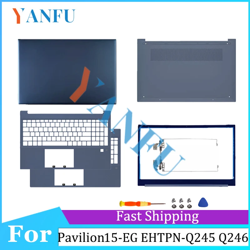 

Replace Cover For Pavilion 15 15-EG 15-EH 15Z-EH TPN-Q245/Q246 LCD Back Cover Front Bezel Palmrest Bottom Case Hinges Silver