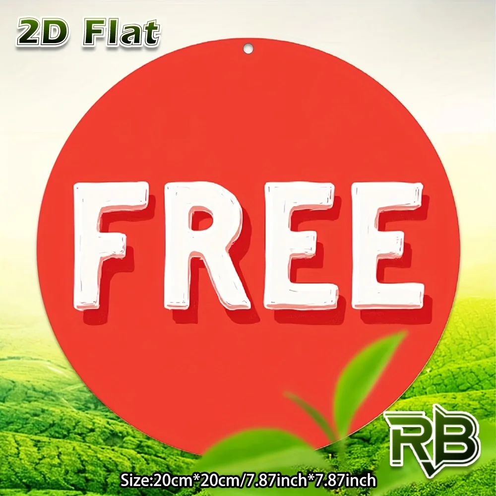 2D Flat, 2D Flat Vintage Round Aluminum Metal Sign, 1pc, 2D Flat Printed Wall Art Decor, Fun Round Aluminum Painting, Vintage Lo