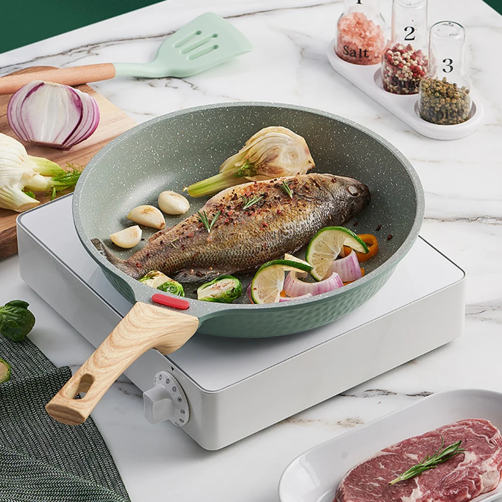 

Deep Frying Pan Baking Non Stick Egg Flat Home Cooking Green Pancake Maifan Stone