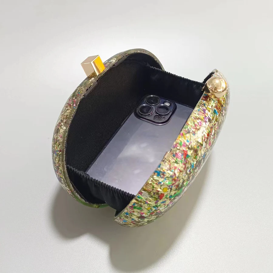 Oval Marble Party Dinner Bags Women Luxury Purses Handbags Party Evening Bag Acrylic Clutch Resin Chains Shoulder Crossbody Bag