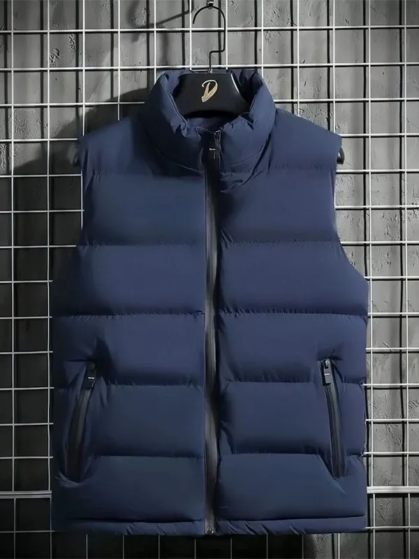 

Мужской утепленный хлопковый жилет на молнии, теплая зимняя верхняя одежда больших размеров, модный цветной дизайн