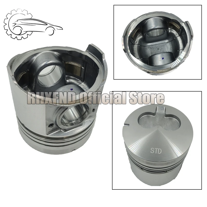 81mm 3KR1 Piston and Piston Ring 8-94414-745-1 8-97176-892-0 5121210290 for Isuzu Excavator Loader Tractor Forklift Truck Engine