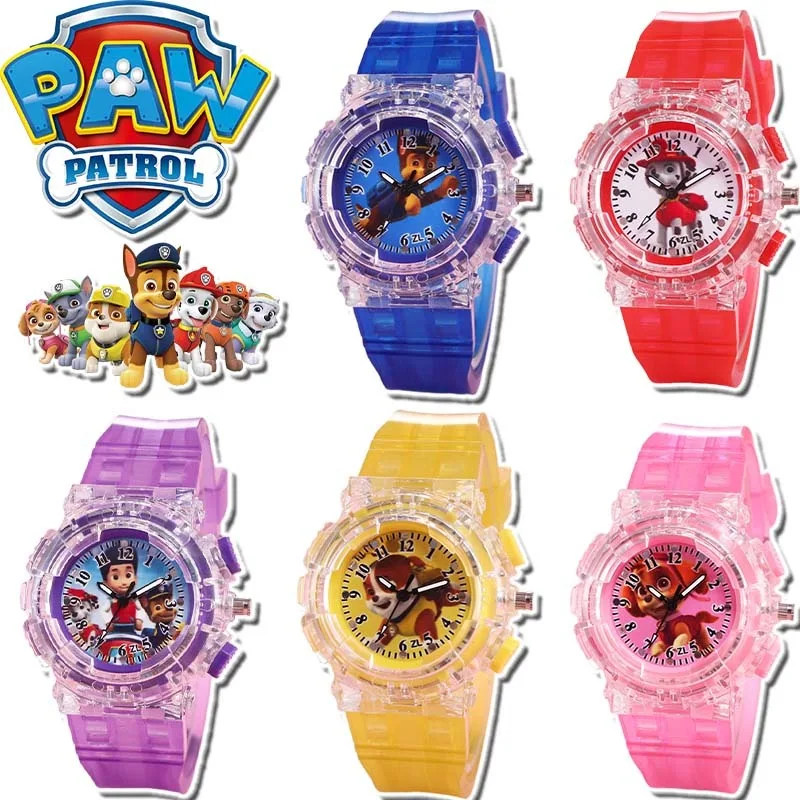 PAW Patrol Chase Kids Watch Cartoon Luminous Watch Digital Anti Drop LED Light Luminous Pointers Digital Electronic Watch Gifts