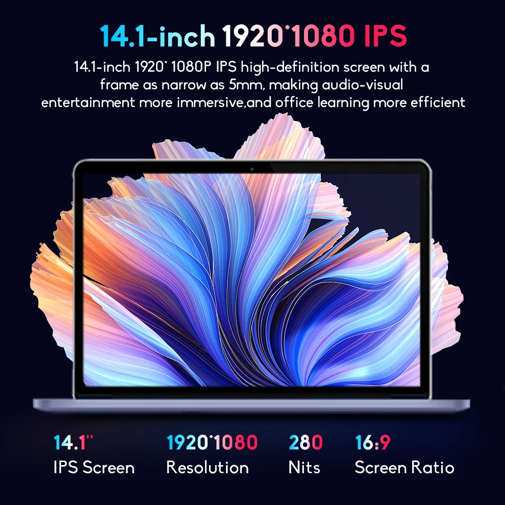 Ninkear Laptop N14 Pro 14-inch IPS Full HD Intel Core i7-1165G7 16GB RAM+1TB SSD Portable Computer Windows 11 Notebook Ultraligh