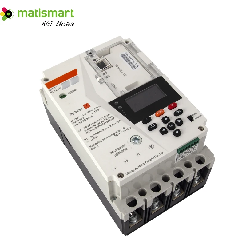 Matismart MTS3-EL 125A disjoncteur Wifi mesure intelligente unité de déclenchement Mccb 4p Mccb Wifi intelligent Mccb