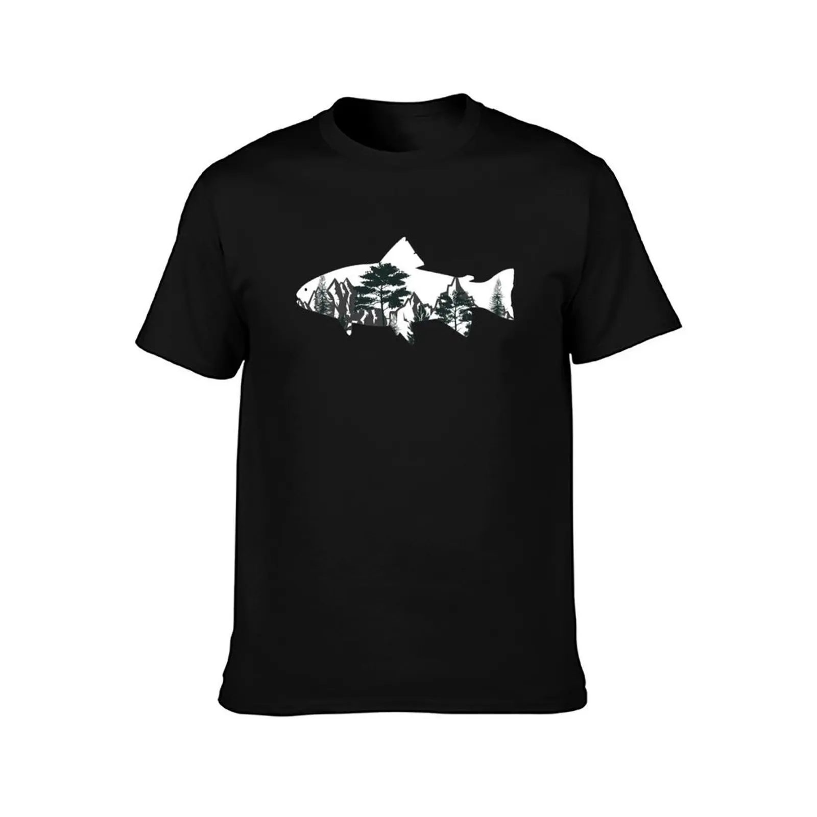 Trout Trees,Fly Fishing T-Shirt summer tops cute clothes shirts graphic slim fit t shirts for men