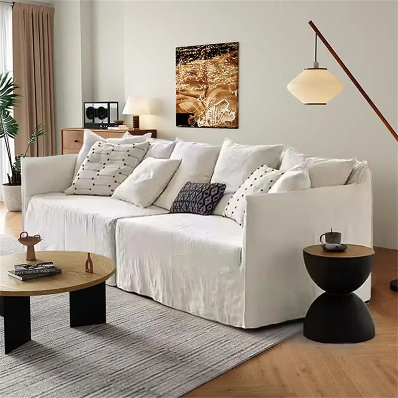 Customizable Soffi da pavimento Divani da soggiorno Lounge minimalista Crea divanetto Divani da soggiorno Divano bianco individu