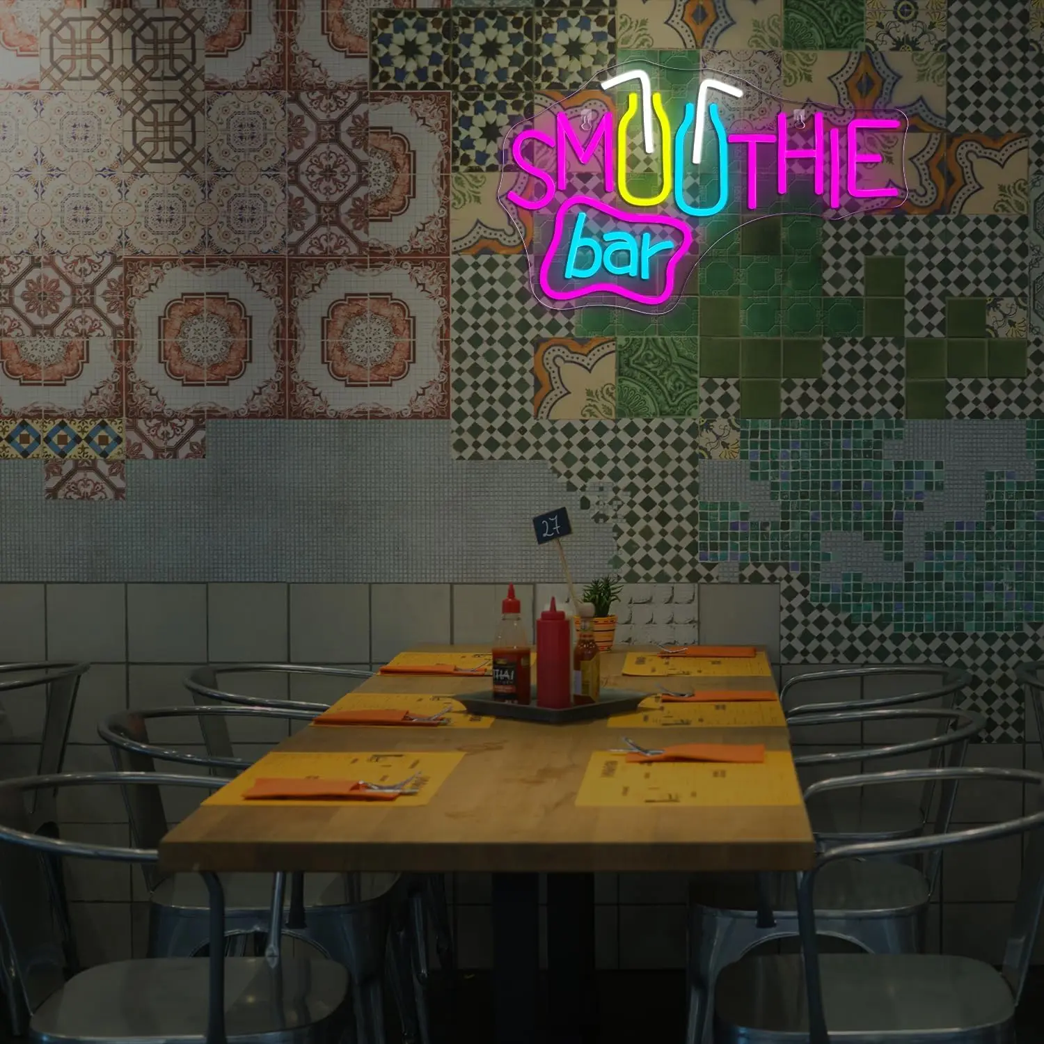 Imagem -06 - Smoothie Bar Neon Signs Luzes Led Reguláveis Alimentado por Usb Loja Decoração para Sala de Estar Loja de Bebidas Restaurante Bar Decor