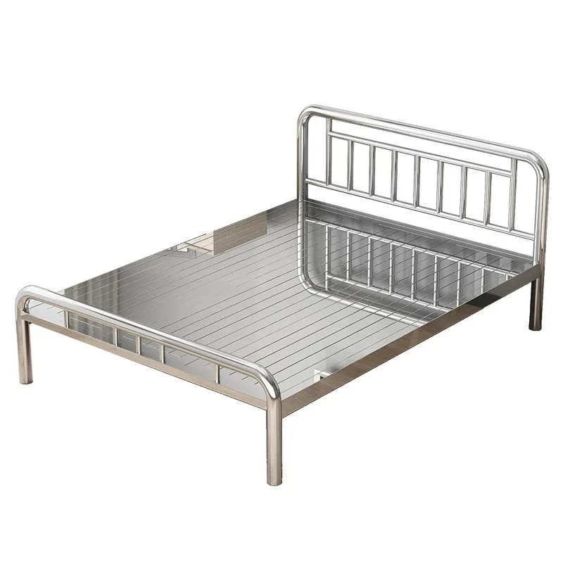 

Apartment bed, Nordic style, metal bed, double 1.8 meters, modern