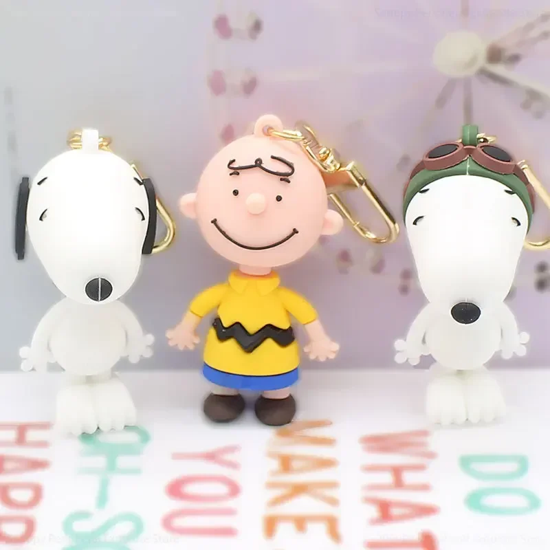 Snoopy Keychain Anime Cute Animal Keychain Bag Car Cartoon Doll for Women Accessories Cute Bag Pendant Key Ring Jewelry Gift New