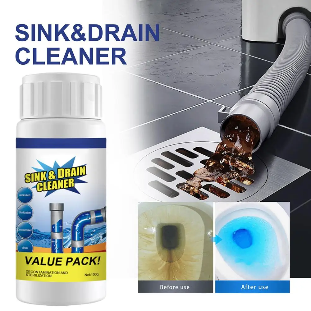 Acssart Sink and Drain Cleaner Wild Tornado Sink and Drain Cleaner Fast Foaming Drain Cleaner for Kitchen & Pipes