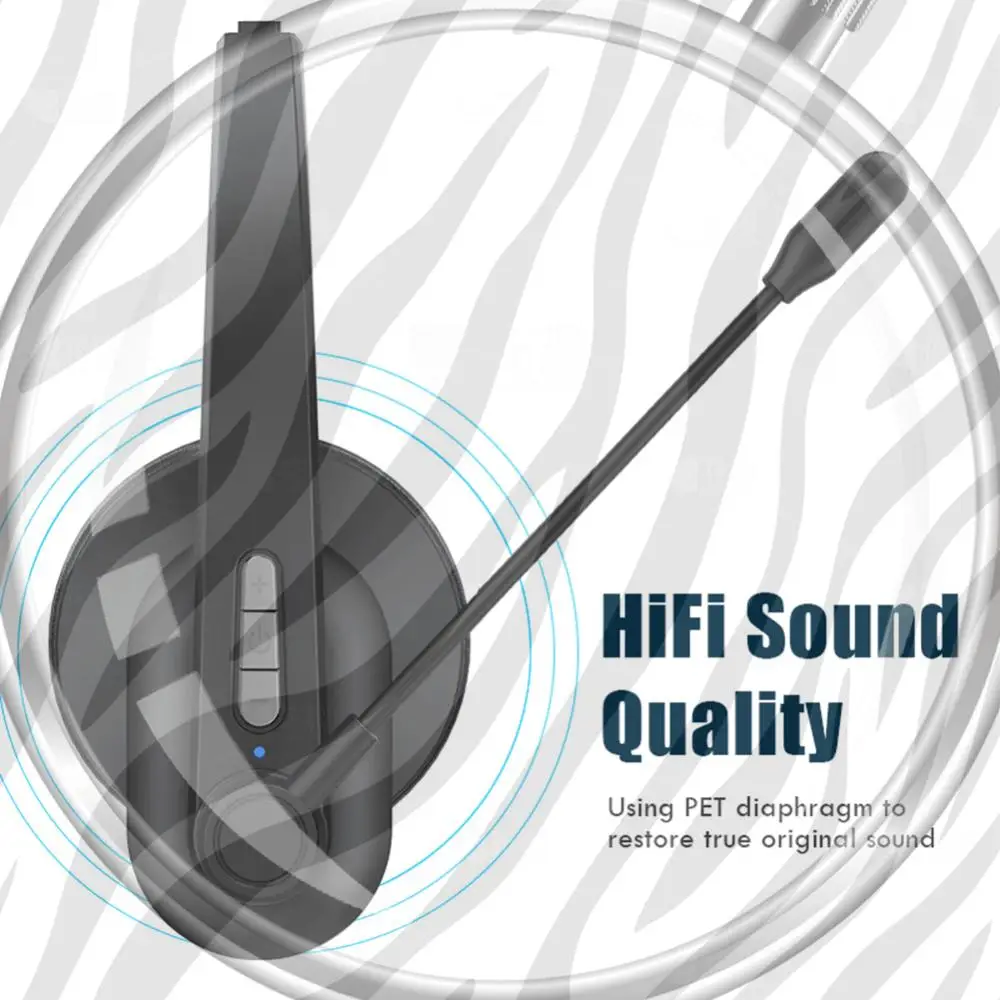 

OY631 Bluetooth-compatible Call Center Headset Wireless Headphones with Mic Single Ear Headset with Base