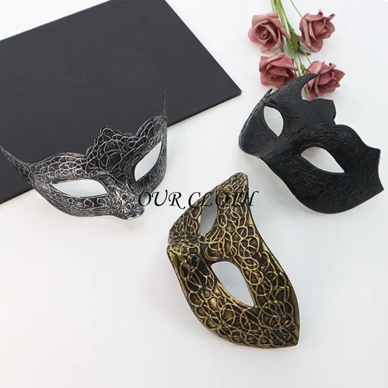 أقنعة تنكرية في البندقية قناع الحفلات البلاستيكية قناع أزياء الهالوين Mardi Gras Mask للنساء الرجال Half Face Mask Gifts Y1ac