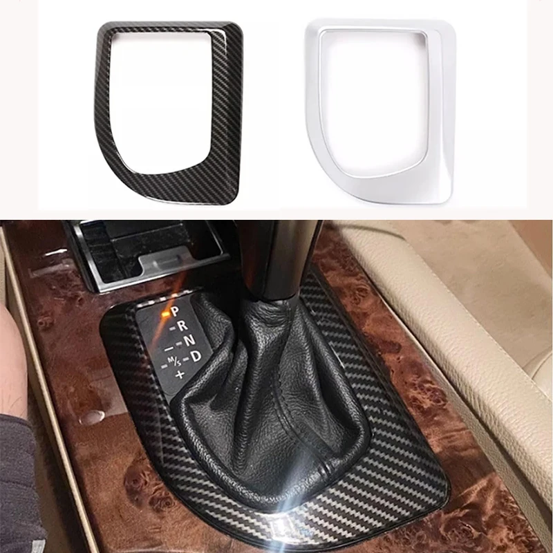 

ABS Carbon Fiber Car Center Console Gear Shift Panel Frame Trim Cover For BMW 5 Series E60 E61 2004-2007 Interior Accessories