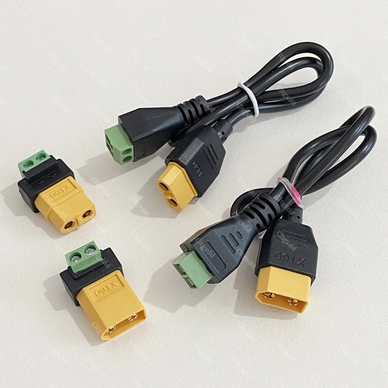 Cltgxdd XT60 auf 2-Pin-Schraubklemmenblock-Stecker, lötfreies RC-Lipo-Batterie-Stromumwandlungskabel – Detail 17
