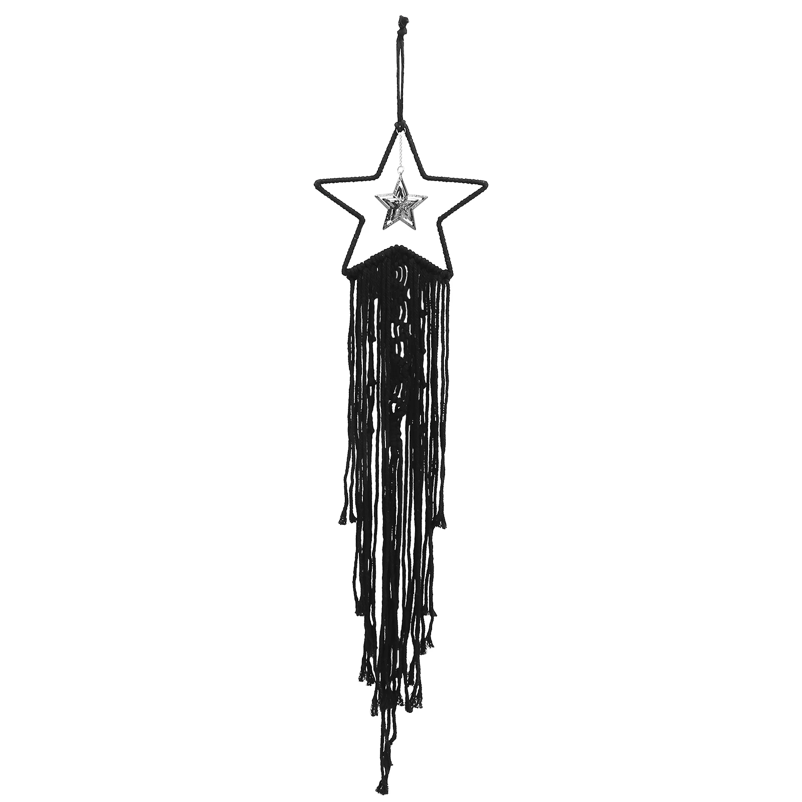 

Star Hanging Tapestry Woven Dreamcatcher Cotton Iron Wall nament Home Decor Bedroom Dorm Living Area Nursery Workspace