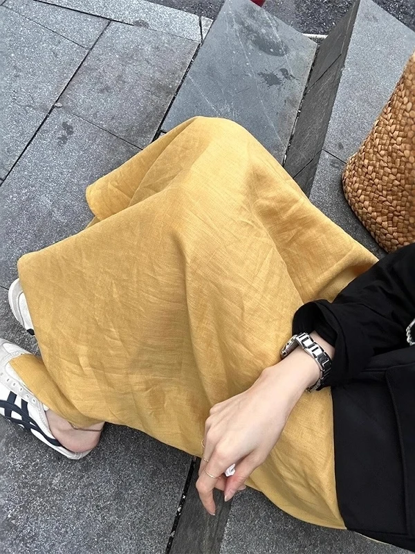 

Large Size A-Line Skirt Women's Ele Versatile High-End Feeling Pear ape Bodycon Midi Skirt Casual Commute Sle