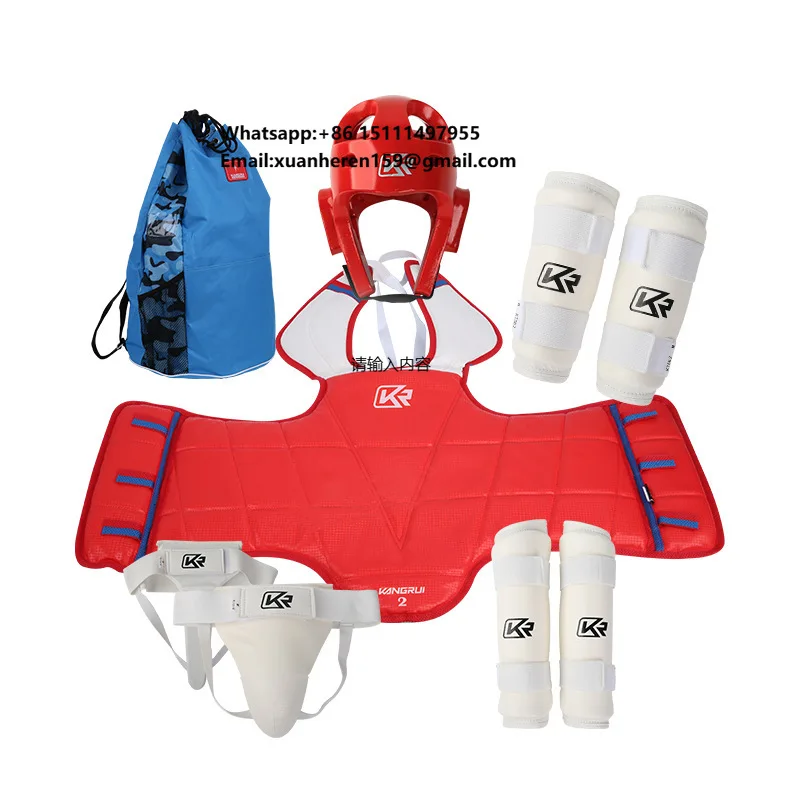 Kangrui Five-Piece Set Adult and Children Fitness Protective Gear Cross-Border Taekwondo Sports Breathable Safety Equipment