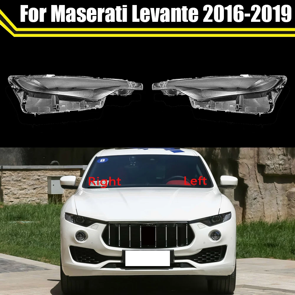 

For Maserati Levante 2016 2017 2018 2019 Car Front Headlight Cover Lampshade Shell Headlamp Caps Lamp Lens Clear Case