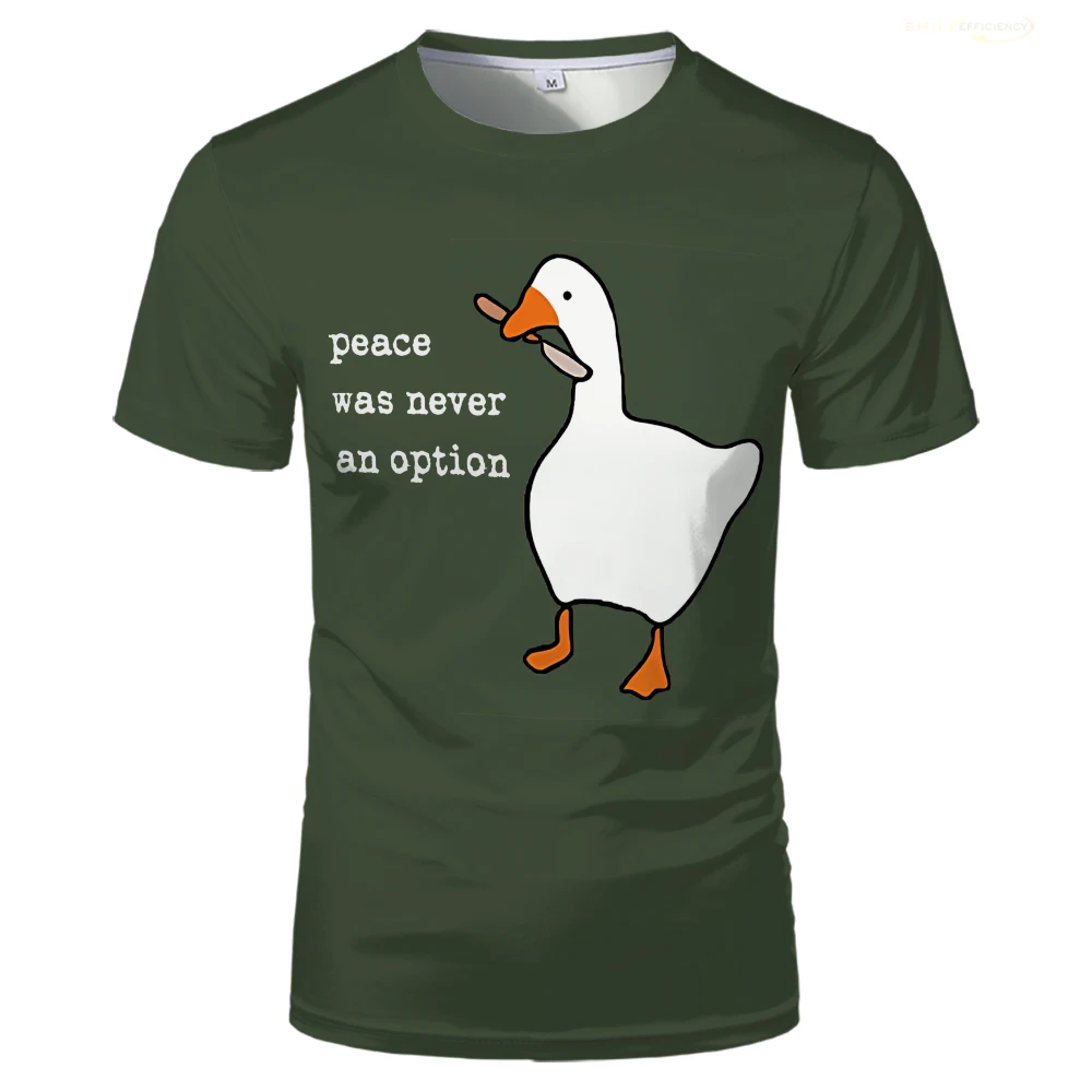 Duck Cartoon Funny Tshirt Interesting Goose Animal Round Neck Breathable T Shirts Fashion Street Casual New In Tops & Tees