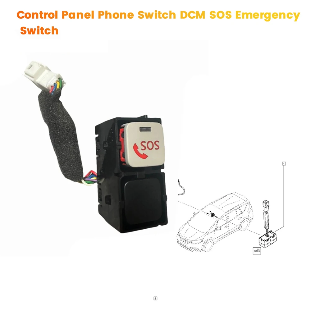 Car Roof Control Panel Phone Switch DCM SOS Emergency Switch 253B0-4CL0A for Juke T32Z (J11Z) 2014-2020