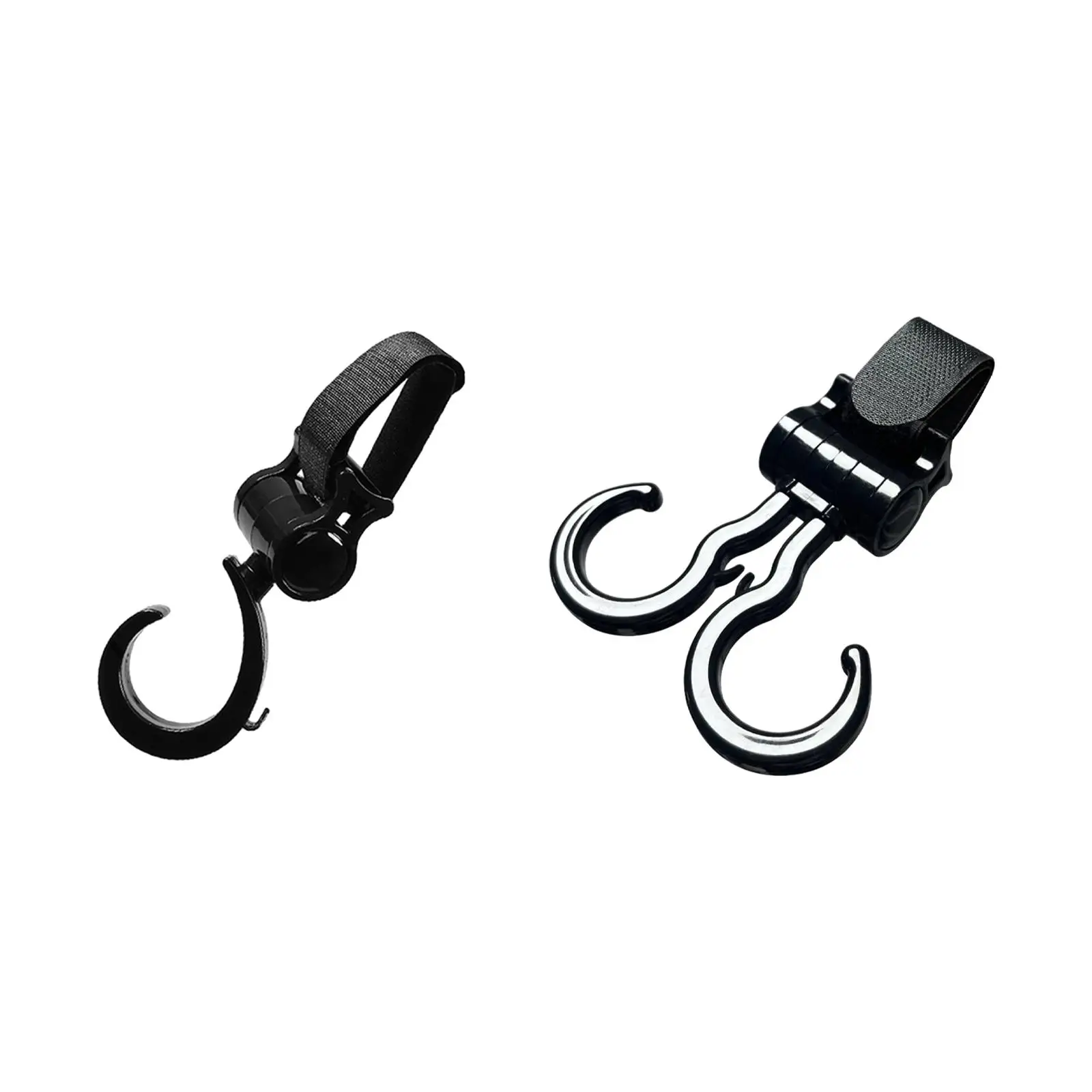 4x Stroller Bag Clips, 360 Degree Hooks for Baby Pushchair And Accessories view 3