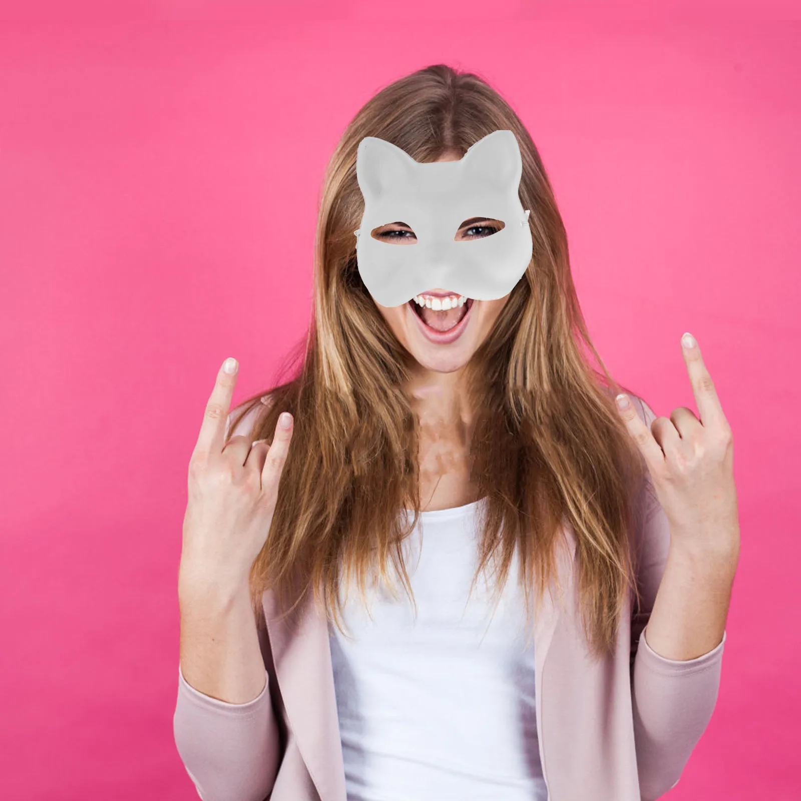 

10 шт. красочные пустые маски для лица с животными пластиковые DIY лиса волк Хэллоуин маскарад японские полумаски для детей