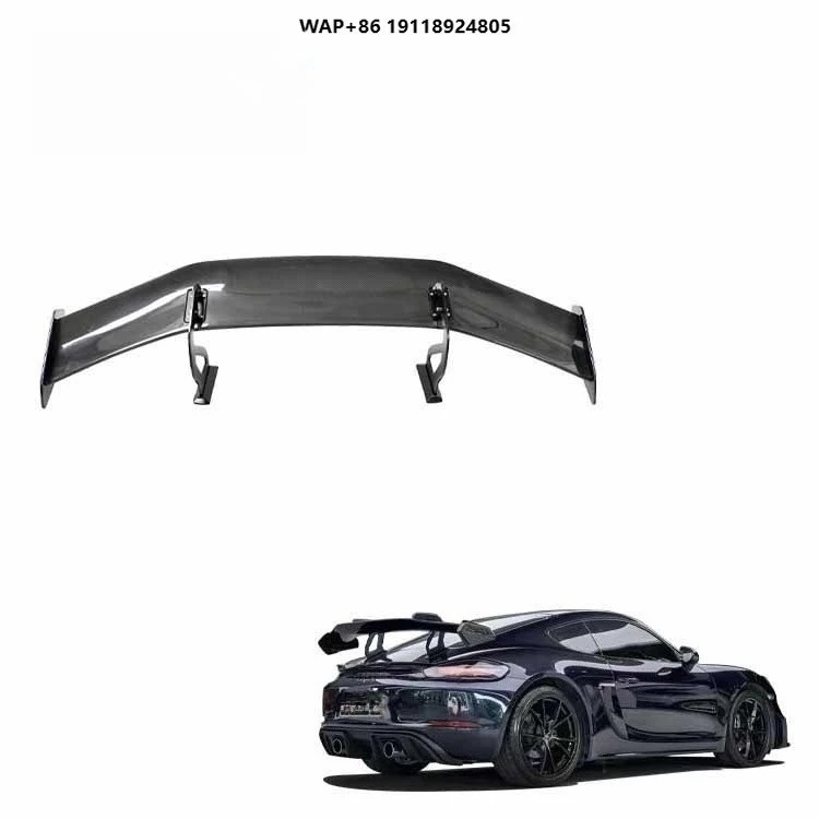 

718 Cayman Boxster Upgrade GT4RS Style Tail Wing Dry Carbon Rear Trunk Spoiler for 981 982 GT4 RS Rear Spoiler