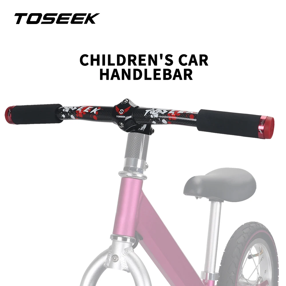 

TOSEEK Full Carbon Handlebar 25.4mm Balance Slide Scooter Push Bike Bicycle Handlebars Straight/Bend Handle Bike Parts