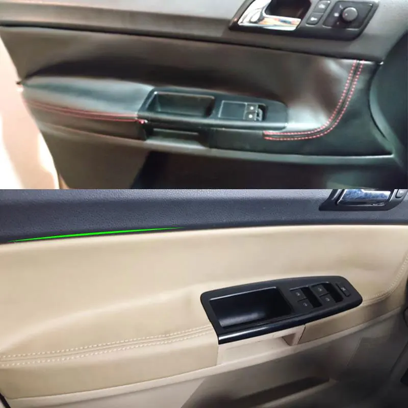 

Soft Leather Door Panel Cover For VW Polo Sedan 2004 2005 2006 2007 2008 2009 2010 2011 Car Door Armrest Panel Skin Cover Trim