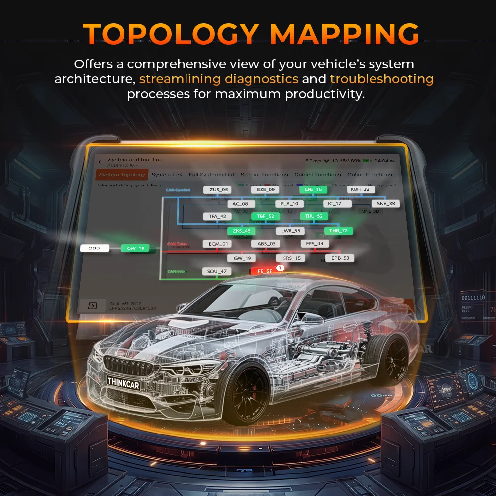 THINKCAR THINKSCAN 689BT PRO Topology Key Programmer Automotive Diagnostic Tool J2534 Bidirectional Car Obd2 Scanner ECU Coding