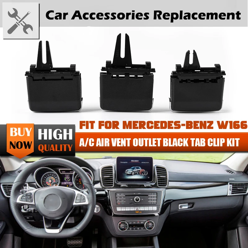 Rejilla delantera para ventilación de aire acondicionado, accesorio para Mercedes Benz W166, X166 ML, GL, trasera, delantera y delantera