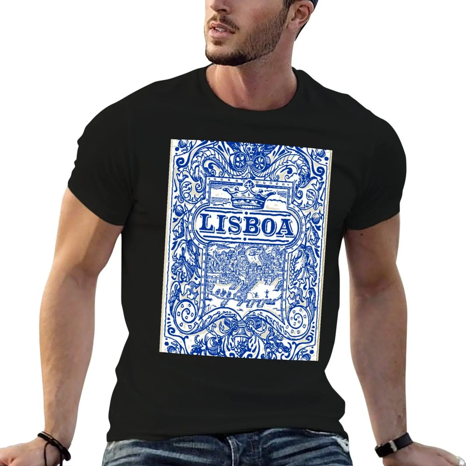 Azulejo Lisbon Azulejos Lisboa T-Shirt oversized graphic tee Short sleeve tee tops mens vintage t shirts