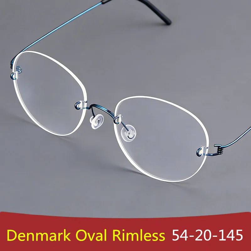 

Denmark Brand Frameless Glasses Men Women Small Face Oval Round Titanium Eyeglasses Frame Screwless Spectacles Quality Eyewear