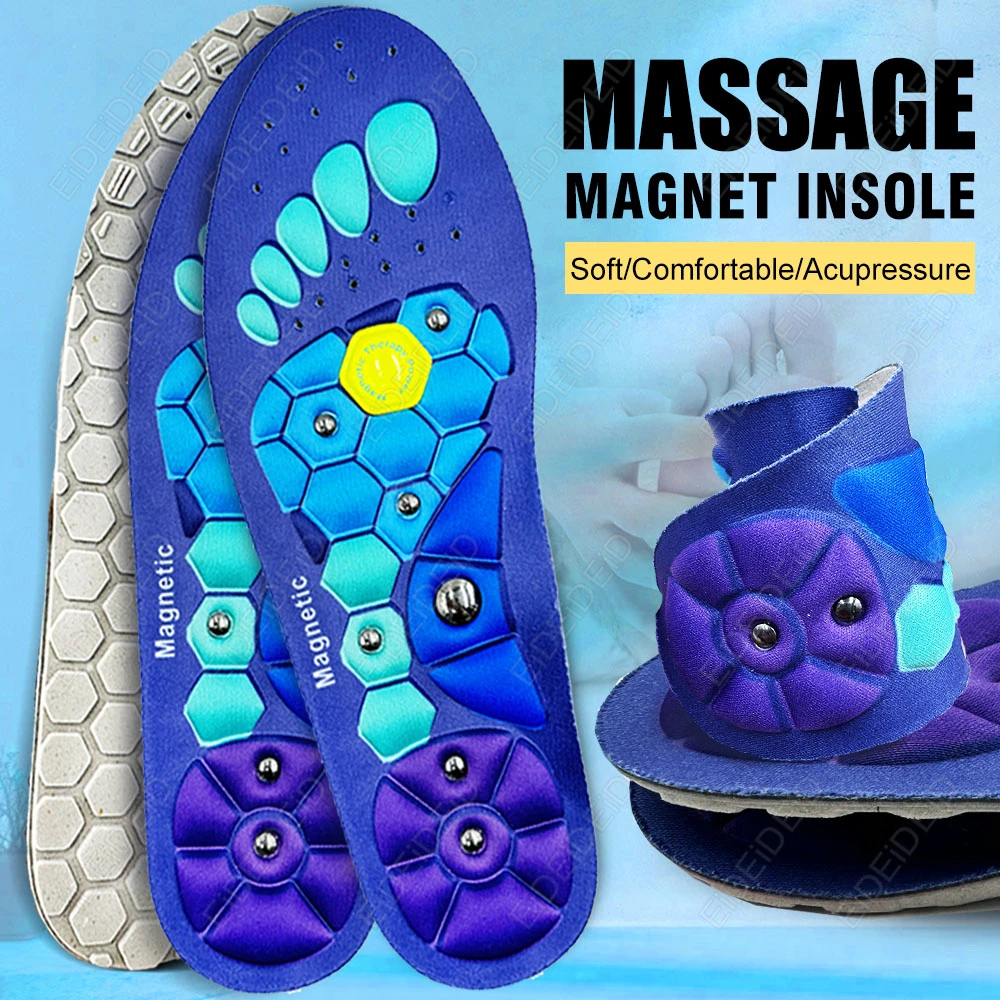 Magnetic Massage Insoles Acupressure Inserts Arch Support Orthopedic Acupressures Shoes Pads Relieve Tired for Men Women Unisex