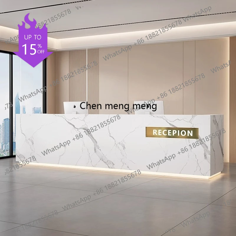 

Стол-ресепшн A51 Luxury Trimui Start Pro L-образной формы для клиентского центра, салона красоты, офиса, стойка ресепшн для салонов.