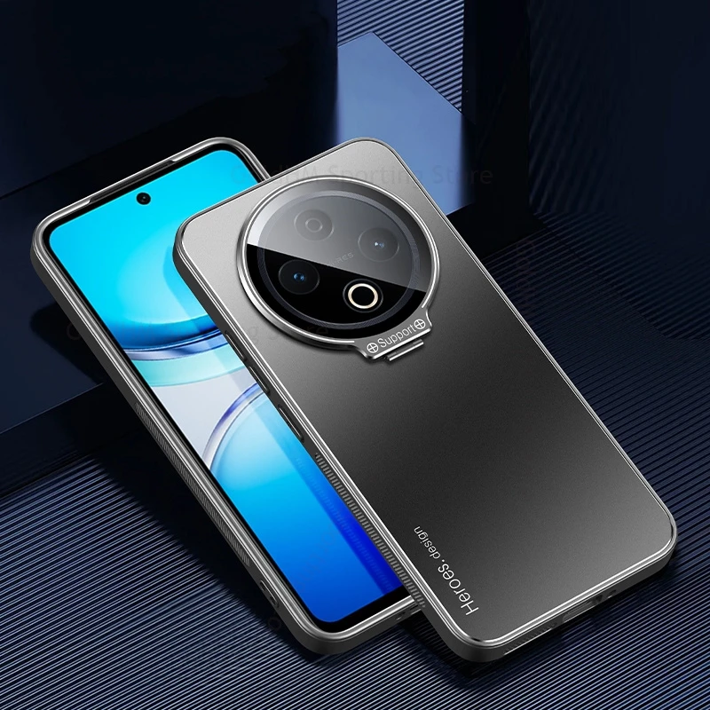

For vivo Y500 Y300 Pro Metal Camera Lens Protector Bracket Holder Case For VIVO Y200 GT Y300 Y37 Pro Capa Shockproof Matte Cover