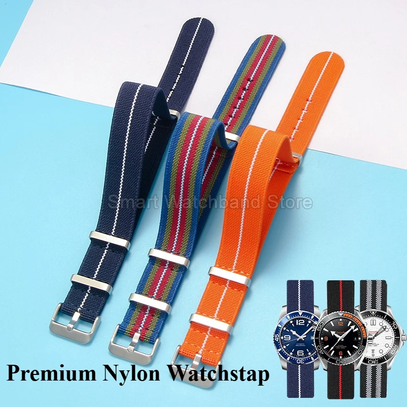 ​ ​ ل رولكس الأسود الغواصة سايكو المواطن ميدو عالية الكثافة النسيج النايلون حزام الساعات مكافحة المليون مربع مشبك أحمر رمادي أزرق ​ ​