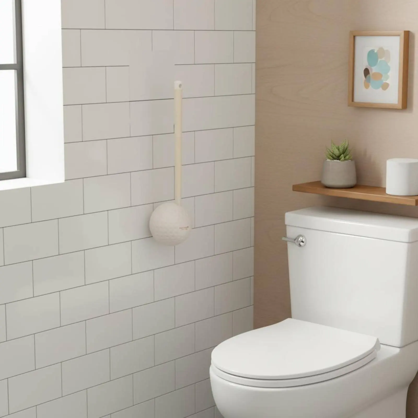 

Golf Ball Toilet Brush No Dead Corners Golf Head Toilet Brush Scrubbing Tool Flexible Bendable Easy to Clean for Bathroom
