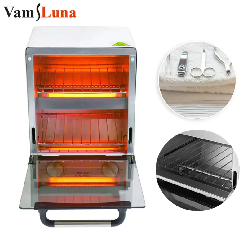 

Professional Dry Heat Sanitizer Cabinet for Nail Tools - High-Temperature Sterilizer & Disinfection Box with Timer | Kills 99.9%