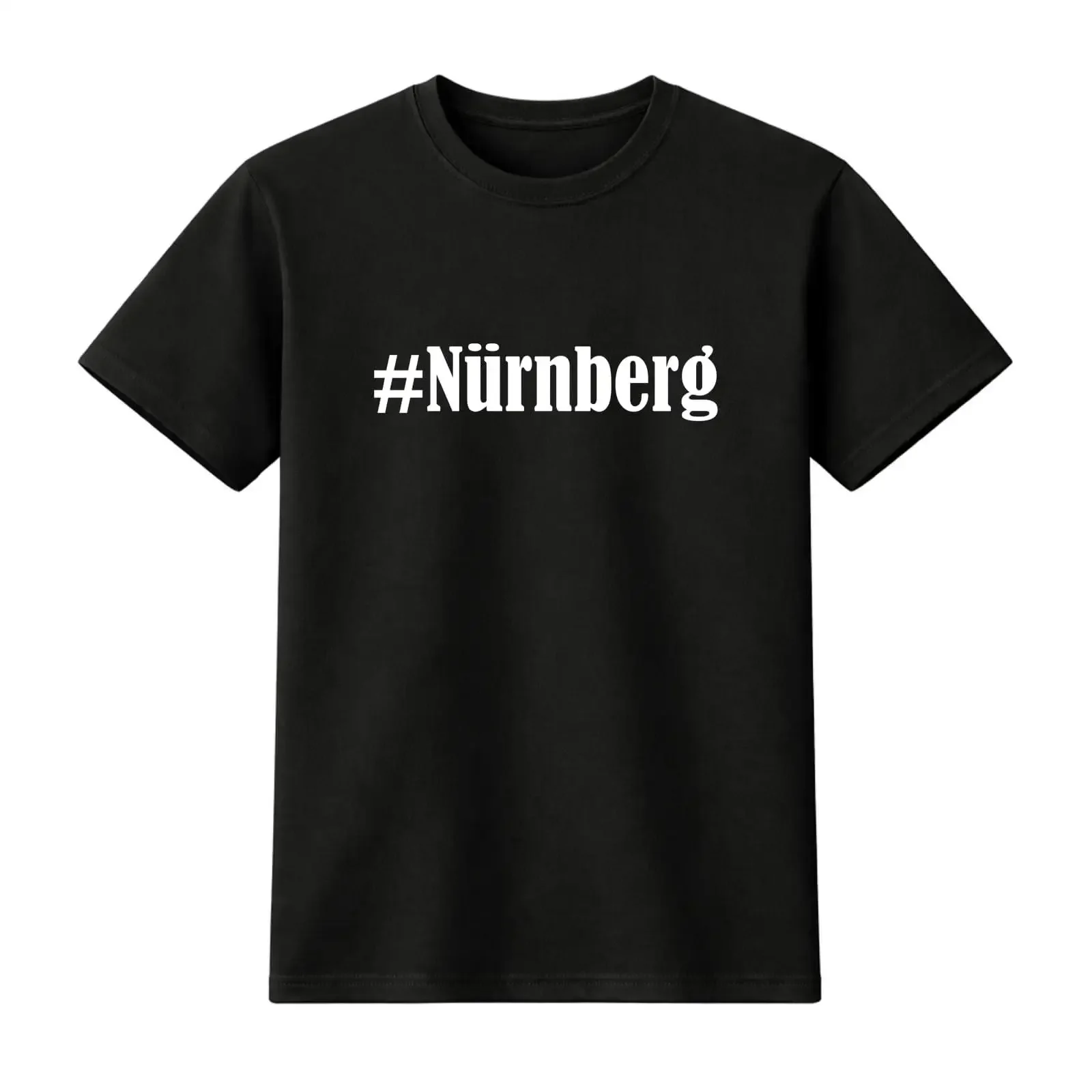 T Shirt Nuremberg Hashtag Hometown Souvenir Idea Women's Men's Children's Available in Black White vintage Washed Slightly