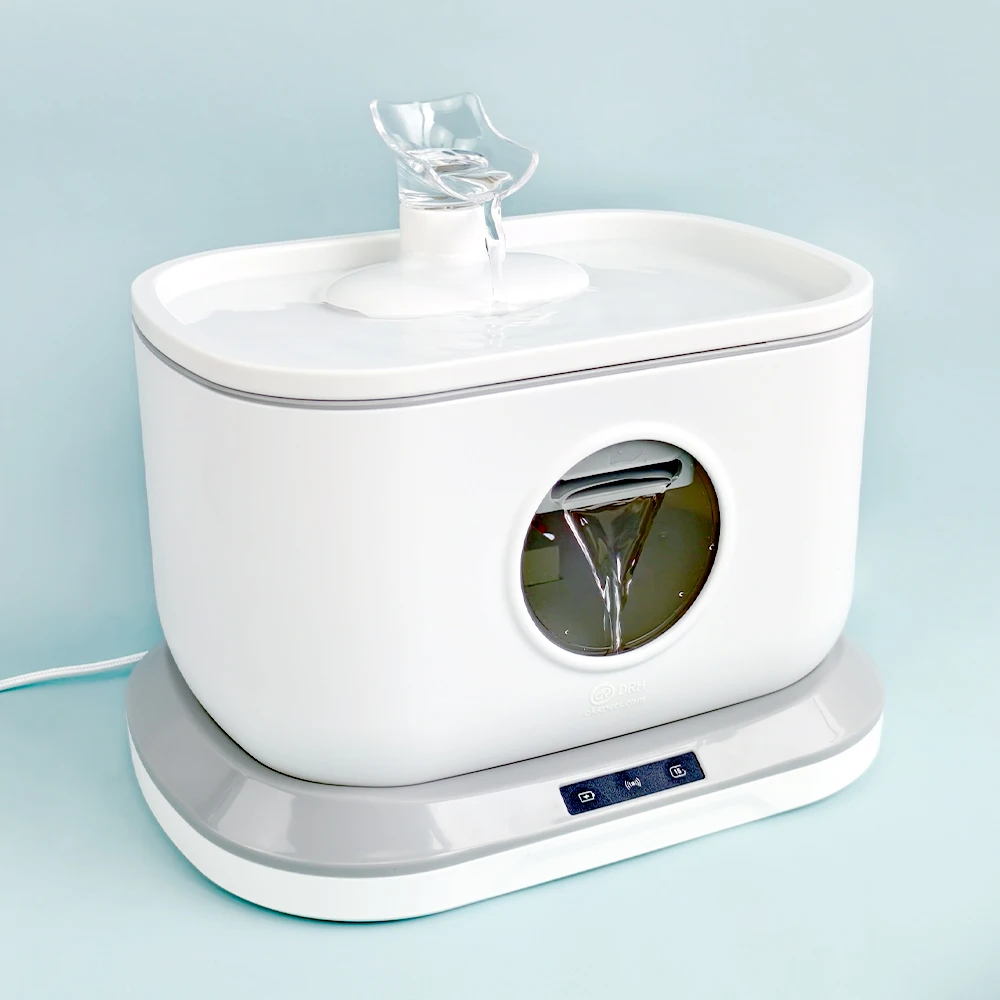 

OKKPETS 2,5 л беспроводной фонтан для кошек автоматический фонтан для воды для домашних животных умный диспенсер для воды для собак со съемным основанием